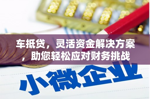 蒲县车抵贷，灵活资金解决方案，助您轻松应对财务挑战